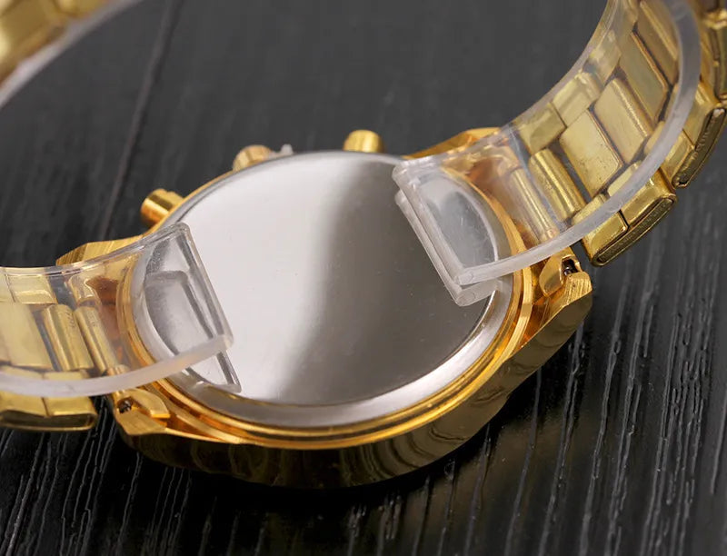 Modische Armbanduhr mit Diamant-Armband aus legiertem Stahl