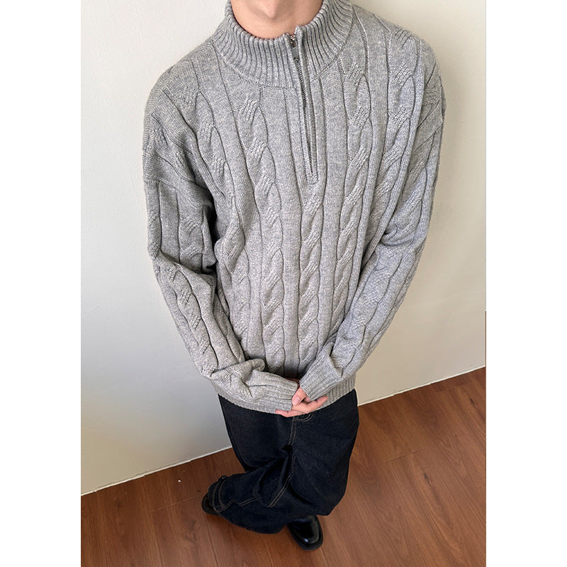 Zip-Pullover im Old-Money Stil
