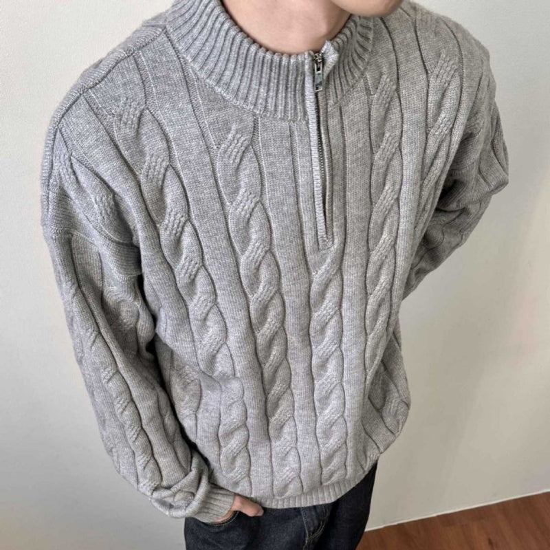 Zip-Pullover im Old-Money Stil