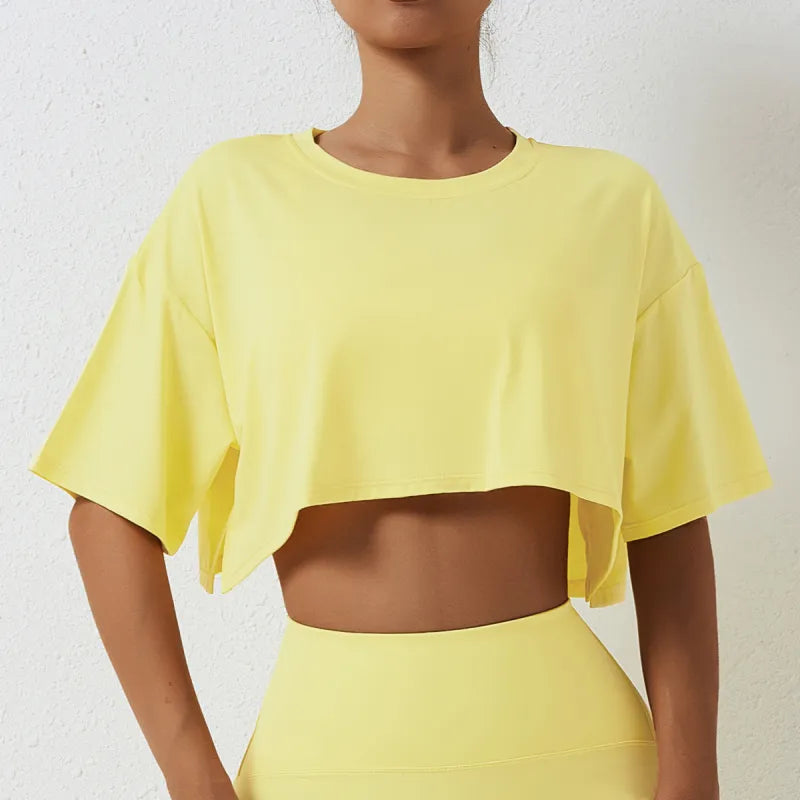 Yoga und Sport Kurzarm Bluse für Damen